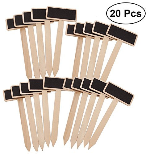 20 Stk Mini-tafelclip Aus Holz Tafel-tischschild Tafelschilder Tischnummern Nachrichtentafel Aus Holz Kleine Tafel Aus Holz Hochzeitsschild Name Hölzern Visitenkarte Büro Pflanze
