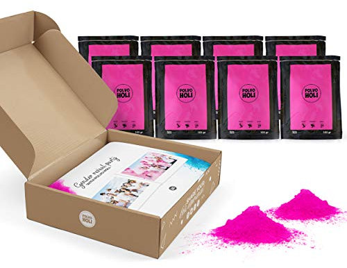 POLVO HOLI - Pack Baby Shower - Revela el Sexo del bebé. (Rosa)