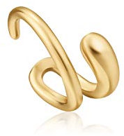 Ania Haie Damen-Einzelner Ohrschmuck Luxe Ear Cuff 925er Silber One Size Gold 32014114