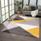 VIMODA Teppich Wohnzimmer Schlafzimmer Flur Teppich Geometrisches Muster Gelb, Maße:120x170 cm