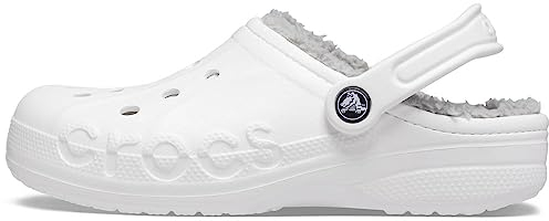 Crocs Unisexe Adulte Baya Lined Clog Sabots, White/Light Grey, 43/44 EU