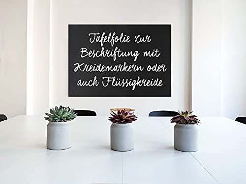 Tafelfolie selbstklebend schwarz | Für echte Kreide & Kreidestifte | verschiedene Größen | Kreidetafeln Kinder | Inneneinrichtung DIY Deko Schreibtafel Maltafel (100x50cm)