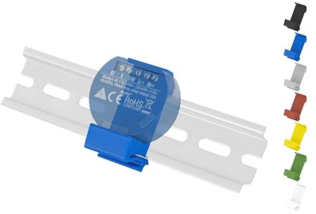 Hutschienenhalter/Adapter Flat für Shelly 1 / 1PM DIN Rail bracket (35mm) (Blau)