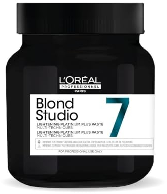 L'Oréal Professionnel, Blond Studio 7, Platinium Plus Bleichpaste, entwickelt für gefärbtes oder natürliches Haar bis zu 7 Töne Aufhellung, 500 g