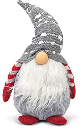 Napco Dekofigur Zwerg für Garten, 28 cm, Grau