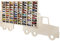 DECOCRAFT Vetrina compatibile con camion Hot Wheels – Scaffale per giocattoli con 80 fessure – Scatola portaoggetti in legno resistente – Design moderno