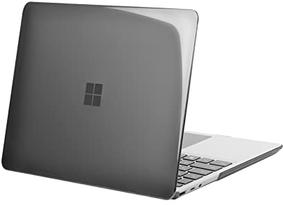 MOSISO Case Solo Compatibile con Microsoft Surface Laptop Go 2/1 12,4 Pollici 2022 2020 Release (Modelli: 2013 & 1943), Protettiva Plastica Custodia Rigida, Nero Fumo