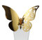 100 Stück Schmetterling Trichterwinde Tischkarten Namenskarten Glasanhänger Wandsticker für Tischdeko Hochzeit Party Haus Deco,Schmetterling Tischkarten Laser Platzkarten Namenskarten,Gold A