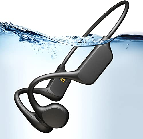 Cuffie a Conduzione Ossea Auricolari Nuoto, Impermeabile IPX8, Lettore MP3 32GB, Bluetooth 5.3, Auricolari Sportivi Senza Fili Aperti, Microfono Integrato