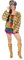 WILBERS & WILBERS - Luxuriöse Partyjacke für Festival/Silvester mit rosa Glitzerfransen - Glitzerjacke für Damen - One size - Gold