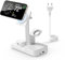 ESR 65W 5 in 1 GaN Ladestation, kompatibel mit MagSafe Ladeständer, magnetisches kabelloses Ladegerät für iPhone 16/15/14/13/12-Serie, Apple Watch, AirPods 4/3/2/Pro und USB A/C Geräte, Weiß