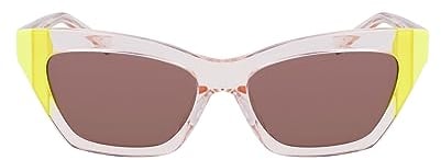 DKNY Damen Dk547s Sonnenbrille, Kristall Pfirsich/Zitrone, Einheitsgröße