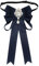 SUNTRADE Frauen Bowknot Strass Band Schleife Brosche Vorgebunden Hals Krawatte Party Hochzeit Weihnachten Geschenke Zeremonie (Marineblau)