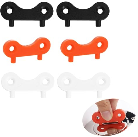 DUODIAsi 6 Pcs Boat Gas Cap Key Boat Deck Fill Plate Key, Tank Deck Filler Spare Key Water Fuel Tank Deck Fill Filler Spare Key for Marine Boat Yacht