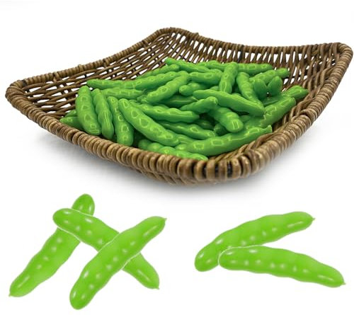 Tuxiaobu Guisantes artificiales para decoración de guisantes falsos realistas de imitación de plástico para cocina, hogar, fiesta de Navidad, pub, mesa, cesta de fotografía, adorno de utilería – 30