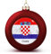Yelolyio Kroatien Länderflagge Weihnachtskugeln Ornamente Weihnachten Kroatien Hängende Kugel Deko für Weihnachtsbäume, Urlaubsparty Neujahr Geschenk