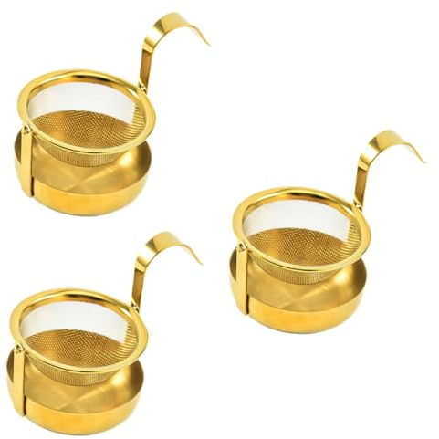 PRETYZOOM 3 Piezas Colador De Té De Acero Inoxidable Infusor De Té Reutilizable Colador De Hojas Sueltas Colador De Taza De Té Infusor De Té De Hojas Malla Extra Fino Set De Infusiones