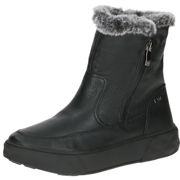 Caprice Damen Warmfutter mit flacher Sohle mit Reißverschluss Schwarz (BLACK NAPPA), 41