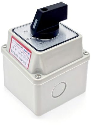 JZK Commutatore universale a camme, interruttore girevole a 3 posizioni, 8 morsetti a vite, Ui, 550 V, 20 A, ON/OFF, 2 fasi, con scatola di commutazione