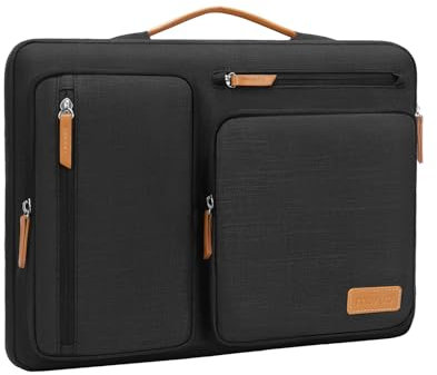 MOSISO Funda Tablet Compatible con 11 Pulgadas iPad Pro M4&iPad Air M2 2024, iPad Pro 11 M2 M1, iPad 10.9, iPad 10.2, iPad Air 5/4 10.9, Lateral Abierta Bolsa con 4 Cremallera Bolsillos,Negro