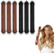 6 Stück Hitzefreie Lockenwickler,Lockenwickler über Nacht Locken Ohne Hitze Heatless Curls Band Lockenwickler über Nacht Mit Haken Haare über Nacht Locken(Schwarz Und Braun)