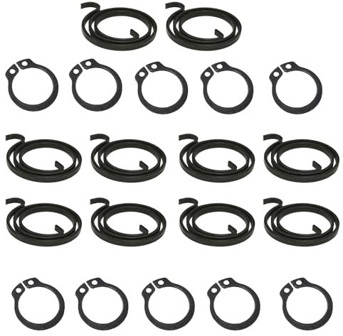 Universal Hardware Door Handle Springs Replacement Kit, 10 Springs and 10 Circlips (2.5 Turns, 2mm Thick)