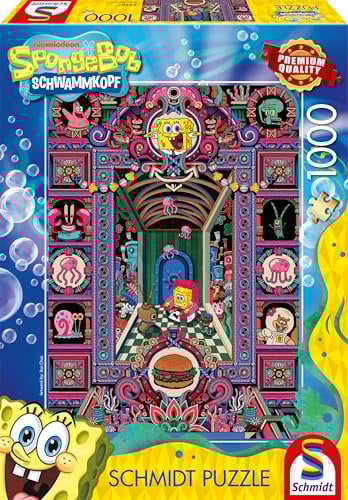 Schmidt Spiele 58587 SpongeBobs verrückte Welt, 1000 Teile Puzzle