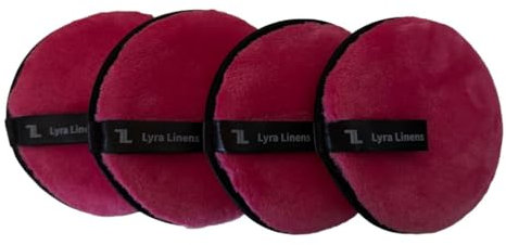 Lyra Linens - Dischetti struccanti riutilizzabili, confezione da 4 - Dischetti in microfibra ultra morbidi e lavabili, ecologici, double face, per viso e occhi, 8 colori, perfetti per tutti i tipi di