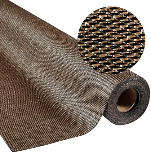 STORESDECO Vinyl Teppich pflegeleicht rutschfest, Küchenläufer & Läufer für Flur, Wohnzimmer und Esszimmer, In & Outdoor Teppich wetterfest, Premium Qualität Größe: 200 x 250 cm, Farbe: Bronze