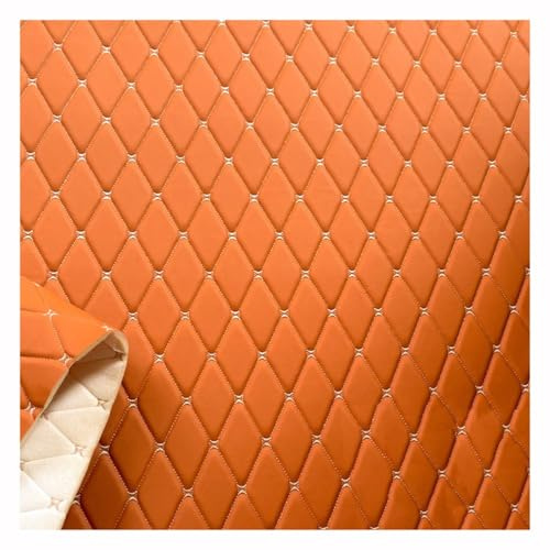 Kunstleder Vinyl-Stoff, Kunstleder Gesteppt Meterware Polsterstoff Möbelstoff Als Polster-Stoff/Sitzbezug, 160cm Breit(Oranje,1.6X2m)