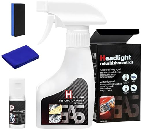 Kit Fluido per Il Restauro dei Fari Auto, Spray per Il Restauro dei Fari, Agente per Il Rinnovamento dei Fari, per Tutti I Veicoli