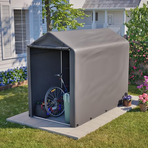 Fahrradgarage wetterfest 305x296x233 cm – Geräteschuppen & Lagerzelt mit Stahlrahmen, wasserdichter Abdeckung & Rolltor – ideal als Motorrad-Garage & Fahrradlagerzelt für Garten & Terrasse