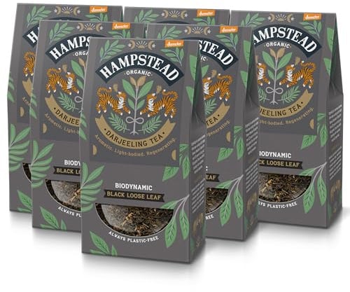 Hampstead Organic Darjeeling Loose Leaf Tea 100 g (Pack of 6)