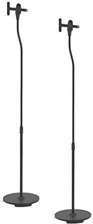 Pyle Universal Speaker Stands, Standing Speaker Mount Holders, Height Adjustable (Works with Sonos PLAY 1, PLAY 3) (Pair)