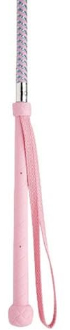 HySCHOOL Metallic Riding Whip - Pale Pink/Pale Blue - 26 - Horse Whips & Crops