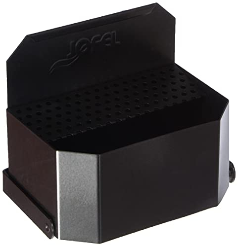 Jofel - AL93100N, Cenicero Pared Basculante Pintado, Cenicero Antivandálico, Encimera de Rejilla para Cigarros, Capacidad 0,8 Lts, Cenicero de Pared para Exterior, Negro