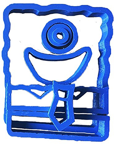 Cuticuter Bob Esponja Cortador de Fondant, Plástico, Azul, 8x7x1.5 cm