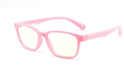 FOURCHEN Optics Lunette Anti Lumiere Bleue pour enfant - Lunettes Gaming PC Mobile TV - Filtre Anti Fatigue Anti UV Anti Lumière Bleue (pink)