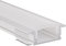 Alumino | LED Aluminiumprofil Weiß | 150 cm | Einbauprofil | Opale Abdeckung | für 12 mm LED-Streifen | 1,5m | Rhein