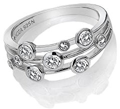 Hot Diamonds Tender Statement Ring weißer Topas DR207 - R