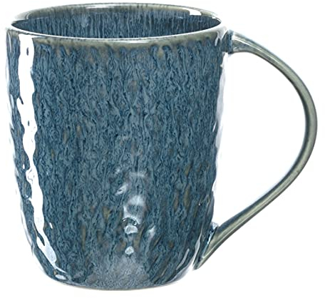 Leonardo Matera Keramik-Tasse 1 Stück, spülmaschinengeeignete Kaffee-Tasse, 1 mikrowellenfeste Tee-Tasse, Becher mit Glasur, blau 430 ml, 018548