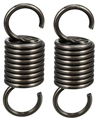 sourcing map Extended Tension Spring Wire Diameter 0.098, OD 0.79, Free Length 2.36 Spring Steel Small Dual Hook Tension Spring 2pcs
