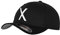 GIDUTEX Flexfit Original Schwarze Basecap Baseball Cap Wooly Combed Mütze inkl. Initial Buchstaben in 3D Stick weiß (S/M, X)