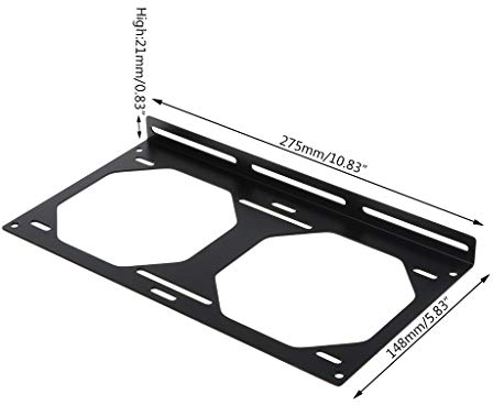 BIlinli Lüfterhalterung 240 Kühlerhalterung Wasserkühler für 12 / 14CM Lüfterhalterung Externes Computergehäuse Kühlkörper Gadget Zubehör
