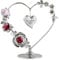 Crystocraft Ornement en forme de cœur avec éléments Swarovski dans une boîte cadeau,Cristaux rouges et roses, fille, cadeau de Saint-Valentin (pour une maman spéciale)