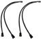 Ainkou 2 PCS PWM Fan Splitter Cable PC Fan Extension Cable Fan Power Adapter (Black Sleeved Braided)