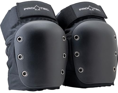 PROTEC Helmets Unisex's Street Knieschoner mit offenem Rücken, Schwarz, XS