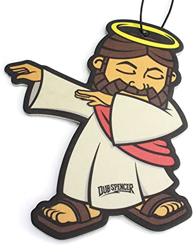 1x lustiger Jesus Auto Duftbaum Dabbing Jesus | Duft fürs Auto in Jesus Form | Lufterfrischer Aroma Autoduft Duftspender