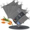 LILENO HOME 6er Set Stuhlkissen Mittelgrau (40x40x4,5 cm) - Sitzkissen für Gartenstuhl, Küche oder Esszimmerstuhl - UV-beständige Indoor u. Outdoor Stuhlauflage als Stuhl Kissen (Laura FUM)