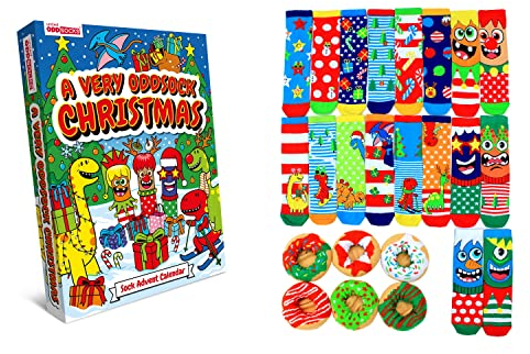 Oddsocks Adventskalender 24 Socken in 30,5-38,5 - Strumpf